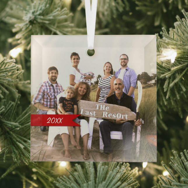 Foto Weihnachts-Foto Zinndekoration Ornament Aus Glas (Insitu)