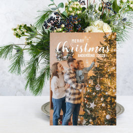 Foto Weihnachtsbaumkarte Feiertagskarte