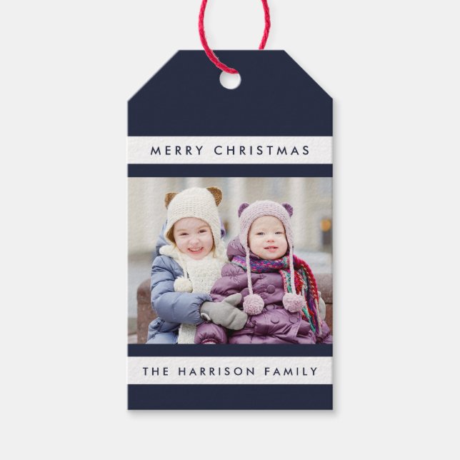 Foto-Weihnachtsgeschenke / Marine Geschenkanhänger (Vorderseite)