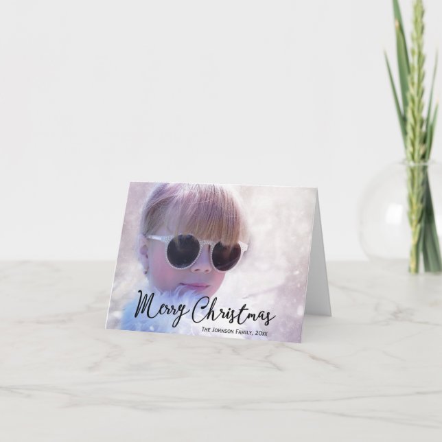 Foto Weihnachtsgrüßen Feiertagskarte (Vorderseite)