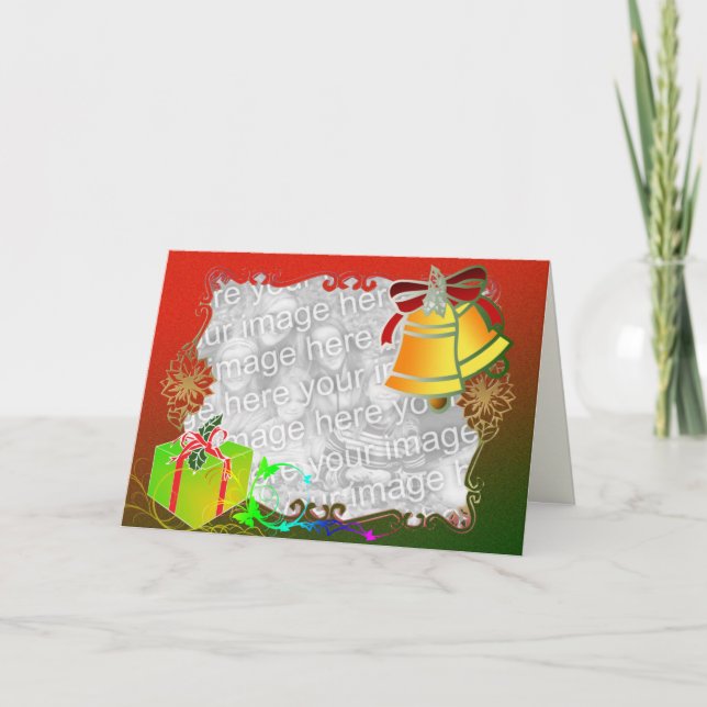Foto Weihnachtsgrußkarte Feiertagskarte (Vorderseite)