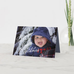 Foto-Weihnachtskarte "des Babys erstes Weihnachts" Feiertagskarte