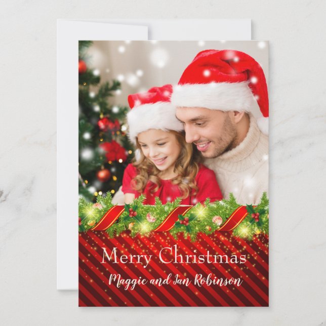 Foto Weihnachtskarte Feiertagskarte (Vorderseite)