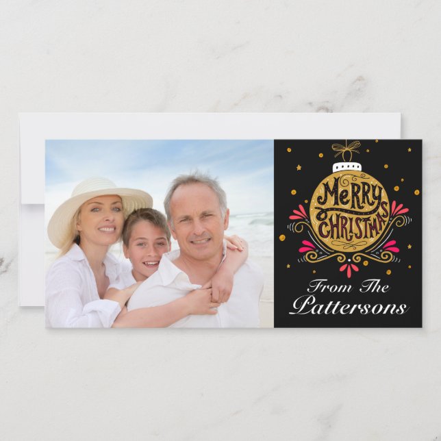 Foto Weihnachtskarte Feiertagskarte (Vorderseite)