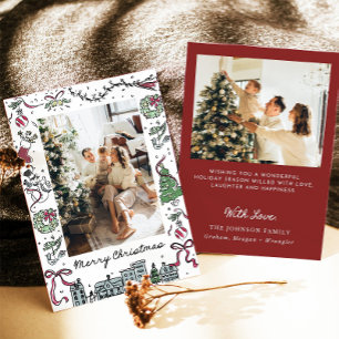 Foto-Weihnachtskarte, Weihnachtskarte Einladung