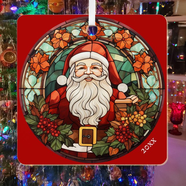 Foto & Weihnachtsmann Personalisieren Sie den Name Ornament Aus Metall (Von Creator hochgeladen)