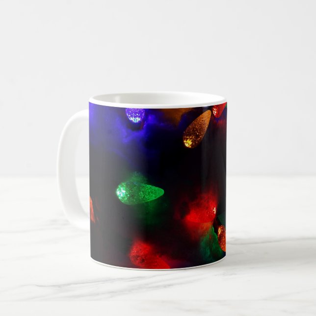 Foto Weihnachtsmärchen auf echter Schnee Kaffeetasse (Vorderseite Links)