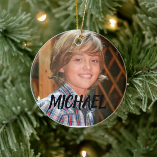 FOTO-WEIHNACHTSORNAMENT INDIVIDUELL KERAMIK ORNAMENT