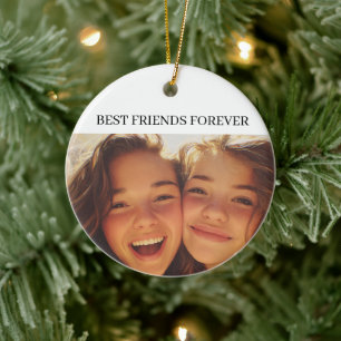 Foto-Weihnachtsschmuck für beste Freunde Keramik Ornament