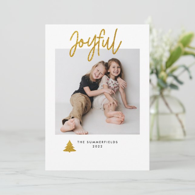 Foto Weihnachtsschrift Feiertagskarte (Stehend Vorderseite)