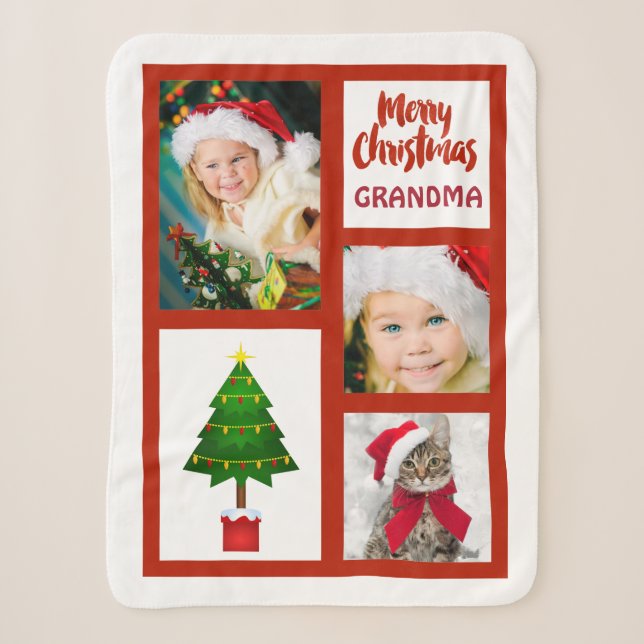 Foto Weihnachtsschuhe für Oma Sherpadecke (Vorderseite)