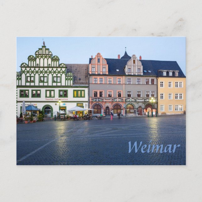 Foto Weimars Marktplatz Postkarte (Vorderseite)