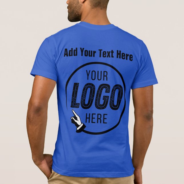 Foto-Werbeartikel für Firmenlogos hochladen T-Shirt (Rückseite)