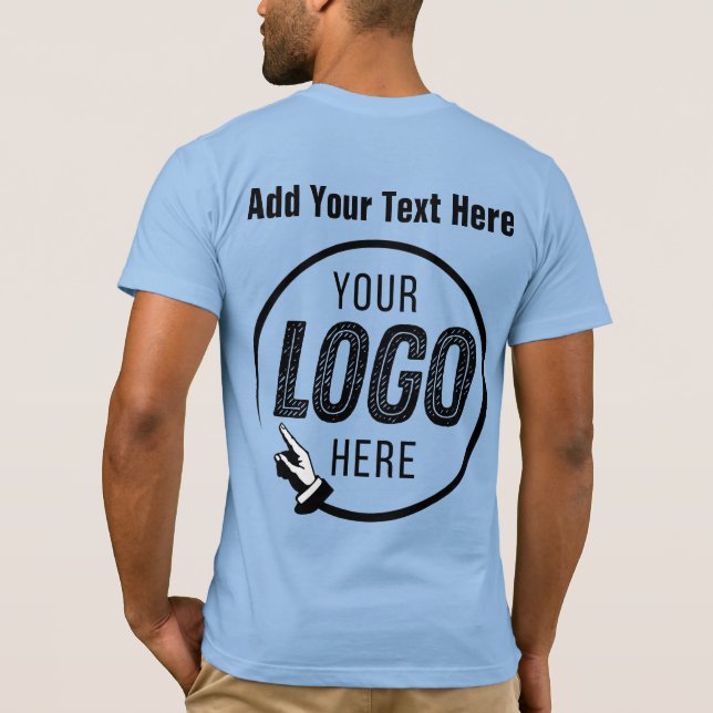 Foto-Werbeartikel für Firmenlogos hochladen T-Shirt (Rückseite)