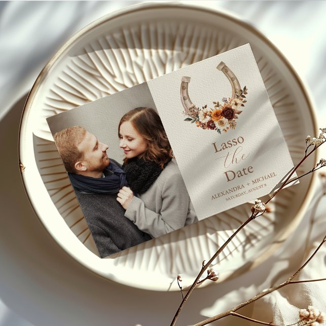 Foto Western Land Bohemische Blumenhochzeit Save The Date (Von Creator hochgeladen)