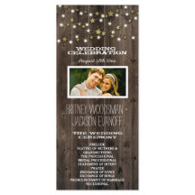 Foto Western Lights & Barn Wood Weddingprogramme
