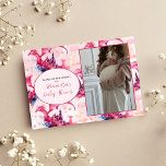 Foto Whimsical Pink Dragon Baby Dusche Dankeskarte<br><div class="desc">Mit unserer Foto Whimsical Pink Dragon Baby Shower Dankeschön Card. Diese bezaubernde Karte soll Ihre Wertschätzung mit einer Touch von Launen und Staunen vermitteln und so eine unvergessliche und herzliche Verbindung zu Ihren Gästen schaffen. Personalisieren Sie diese Dankeschön-Karte mit einem Foto aus Ihrer Babydusche, Ihrem bevorzugten whimsical rosa Drachendesign und...</div>