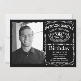 Foto Whiskey Einladung zum Geburtstag Liquor laden