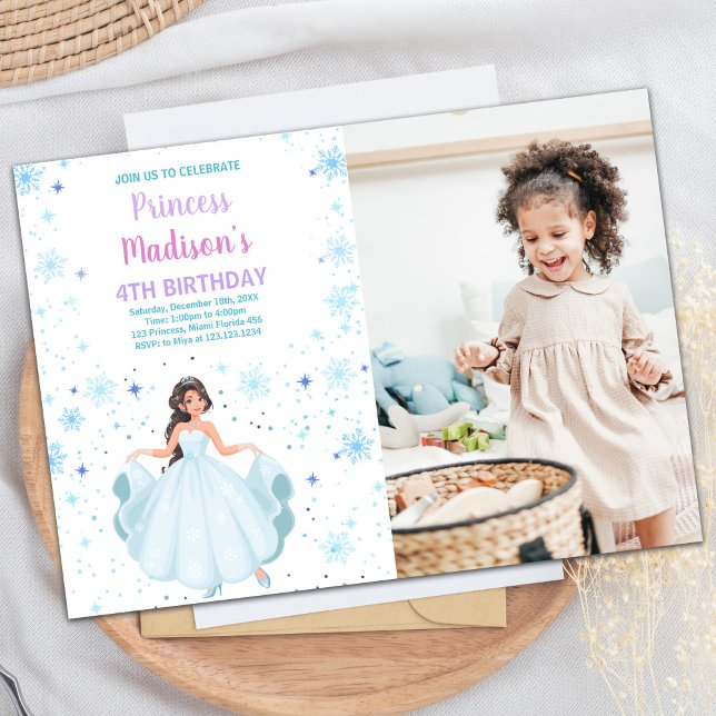 Foto White Princess Einladungen zum Geburtstag (Photo White Princess Birthday Invitations)