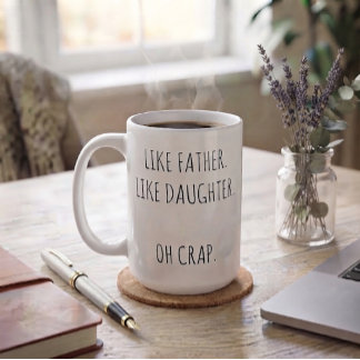 Foto Wie Vater so Tochter/Sohn Kaffee Kaffeetasse