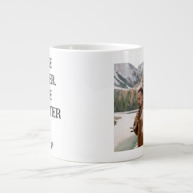 Foto wie Vater Wie Tochter/Sohn Kaffee-Tasse Jumbo-Tasse (Vorderseite)