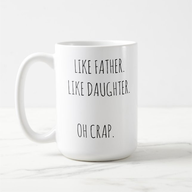 Foto wie Vater Wie Tochter/Sohn Kaffee-Tasse Kaffeetasse (Links)