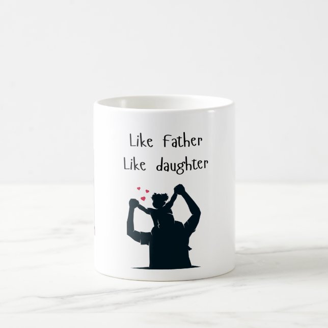 Foto wie Vater Wie Tochter/Sohn Kaffeetasse (Mittel)