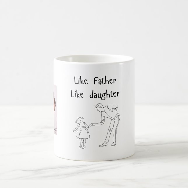 Foto wie Vater Wie Tochter/Sohn Kaffeetasse (Mittel)