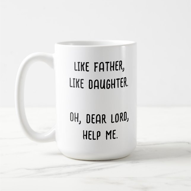 Foto wie Vater wie Tochter Son Personalisiert Kaffeetasse (Links)