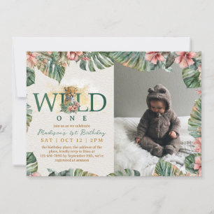Foto Wild One Baby Boy Erstgeburt Einladung