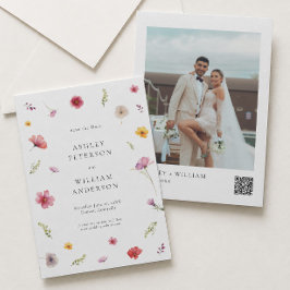 Foto-Wildblume Hochzeitssache Datum speichern Einladung