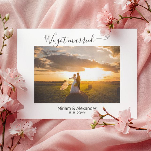 Foto Wir haben die Hochzeitsankündigung Postkarte (Von Creator hochgeladen)