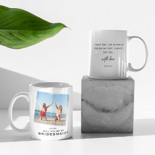 Foto 'Wirst du meine Brautjungfer sein? Andenken Kaffeetasse