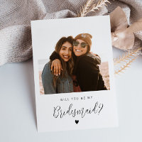 Foto wirst du meine Bridesmaid-Karte sein