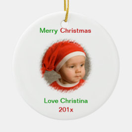 Foto wünscht personalisierte Foto-Verzierung Keramik Ornament
