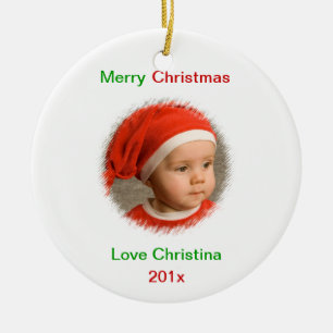 Foto wünscht personalisierte Foto-Verzierung Keramik Ornament