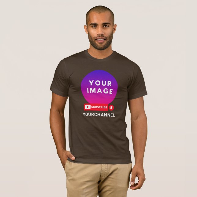 Foto Youtube Channel Name hinzufügen T-Shirt (Vorne ganz)