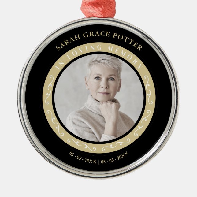 Foto Zierdenkmäler Loved One Beerdigung Ornament Aus Metall (Vorne)