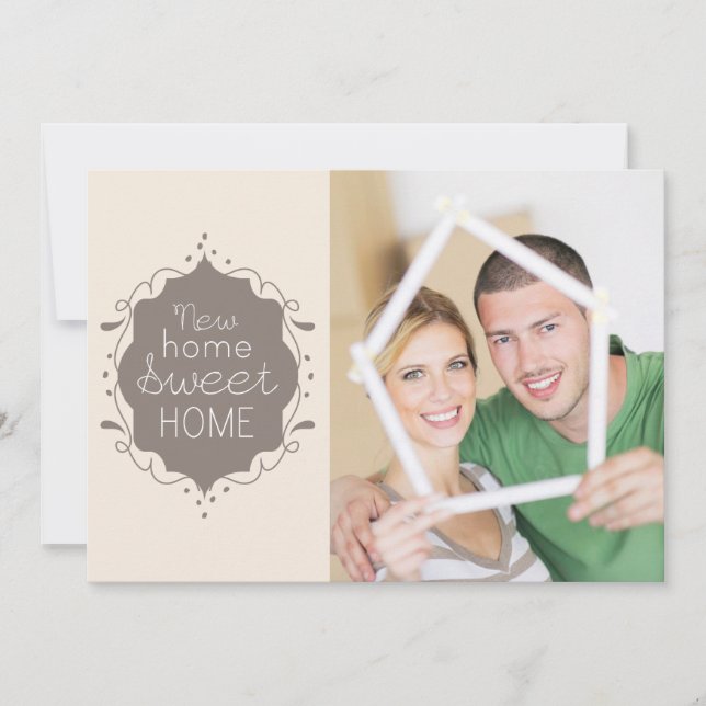 Foto Zuhause Sweet Zuhause Moving Ankündigung (Vorderseite)