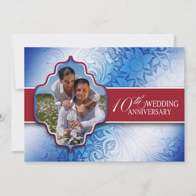 Foto zum 10. Hochzeitstag Einladung (Vorderseite)