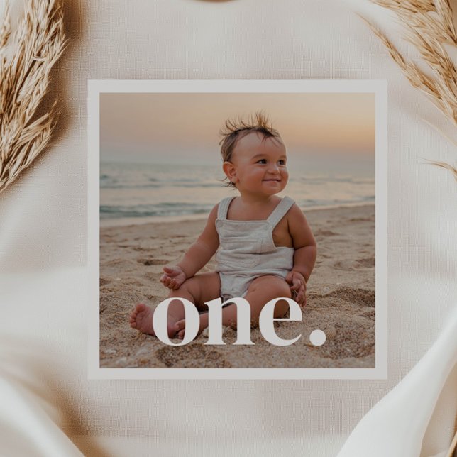 Foto zum 1. Geburtstag - eins Serviette (Von Creator hochgeladen)