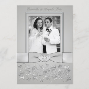 FOTO zum 25. Hochzeitstag Einladung
