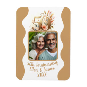 Foto zum 50. Geburtstag der Hochzeit Magnet