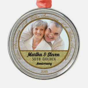 Foto zum 50. Goldenen Jubiläum Silbernes Ornament
