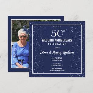 Foto zum 50. Hochzeitstag Einladung