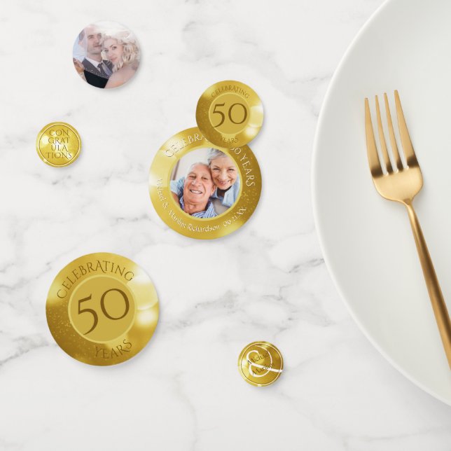 Foto zum 50. Hochzeitstag Konfetti (Gruppe)