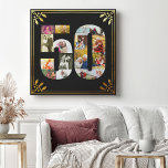 Foto zum 50. Hochzeitstag Schwarzes Gold Art Deco Leinwanddruck<br><div class="desc">Erstellen Sie Ihre eigene 50. Foto Collage Leinwand zum Hochzeitstag mit einigen Ihrer Lieblingslieder der letzten 50 Jahre. Dieses elegante Schwarz-Gold-Design besticht durch eine zahlenmäßige 50-förmige Foto-Collage mit einem Deko-Rahmen. Die Foto-Collage enthält Platz-, Landschafts- und Porträtbilder, um Ihnen viele Möglichkeiten zur Platzierung zu bieten. Dieses Design konzentriert sich auf Ihre...</div>