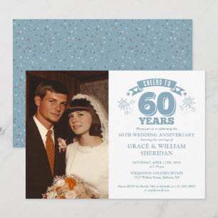 Foto zum 60. Hochzeitstag Einladung