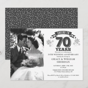 Foto zum 70. Hochzeitstag Einladung