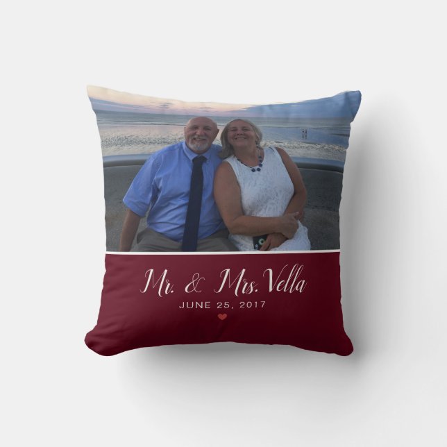 Foto zum Hochzeitshalten Kissen (Vorderseite)